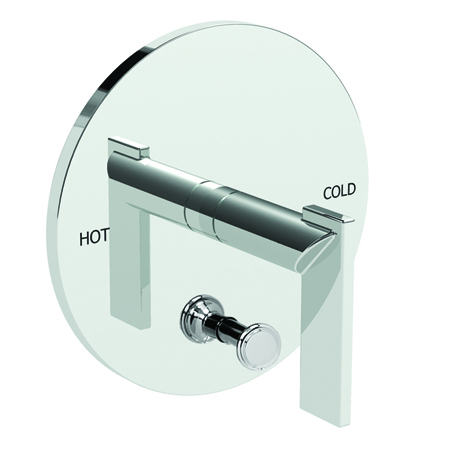NEWPORT BRASS Balanced Tub & Shower Diverter Plate With Handle in Polished Chrome 5-2492BP/26